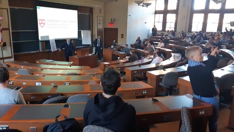 Harvard Law School Students Boycott Israeli Ambassador Dani Dayan's Address to Express Solidarity With Palestine; Watch Video
