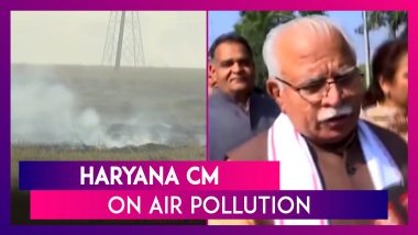 Stubble Burning Continues, Haryana CM Manohar Lal Khattar Says, ‘Save Environment, Save Future’