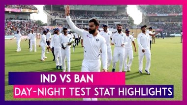 IND vs BAN Stat Highlights Day-Night Test 2019: India Defeat Bangladesh by Innings And 46 Runs