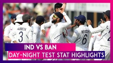 IND vs BAN Stat Highlights Day-Night Test 2019 Day 2: India Edge Closer To Maiden Pink Ball Test Win