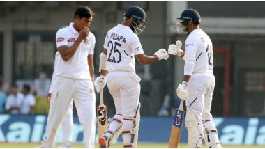 Live Cricket Streaming of IND vs BAN 1st Test 2019 Day 3 on DD Sports, Gazi TV and Hotstar: Check Live Cricket Score Online, Watch Free Telecast of India vs Bangladesh Match on Star Sports
