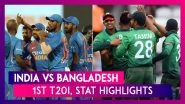 India vs Bangladesh Stat Highlights, 1st T20I 2019: BAN Record First Ever T20I Victory Over IND
