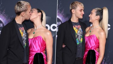 American Music Awards 2019: Dua Lipa and Anwar Hadid Seal Their Red Carpet Debut as a Couple With an Adorable Kiss (View Pics)
