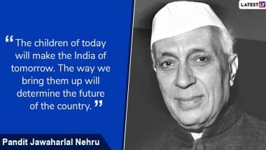 Children’s Day in India 2019 Wishes With Pandit Nehru Images: WhatsApp Stickers, SMS, Greetings, GIFs and Messages to Share on Bal Diwas