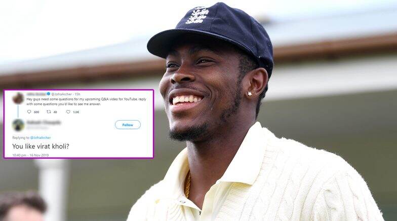 Jofra Archer Asks Suggestions for Upcoming Q&A Video, Twitterati Responds 