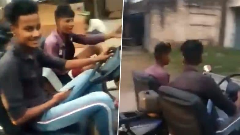 Man Modifies Bike Into a Car in Ludhiana! Video of This Jugaad is Going Viral on The Internet Man Modifies Bike Into a Car in Ludhiana! Video of This Jugaad is Going Viral on The Internet