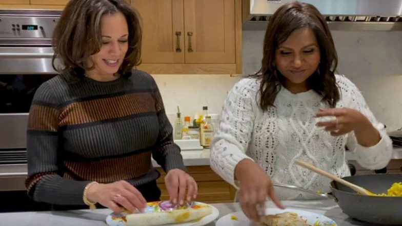 United States Senator Kamala Harris And Mindy Kaling Make Masala Dosa in Viral Video!