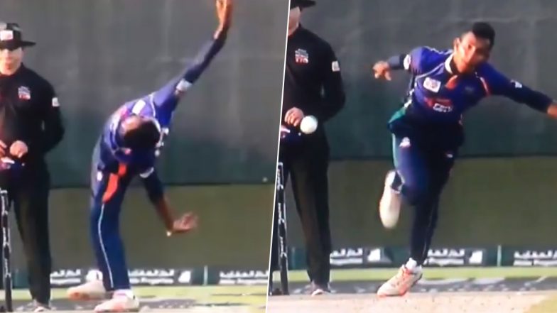 Kevin Koththigoda, Sri Lanka ‘Mystery’ Spinner’s Unorthodox Bowling-Action Lights Up Abu Dhabi T10 League 2019 (Watch Video)