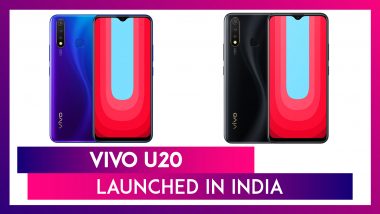Vivo U20 With 5000mAh Battery Launched in India At Rs 10,990; Check Prices, Features, Colours, Variants & Specifications
