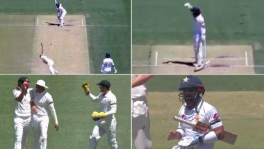 Jhye Richardson Injures Mohammad Rizwan’s Hand With a Deadly Pace Delivery During Australia A vs Pakistan 3-Day Practice Match (Watch Video)