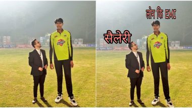 PSL’s Muhammad Mudassar, Tallest Cricketer in the World, Becomes The Subject of Funny Memes and Jokes on Twitter Thanks to His Height