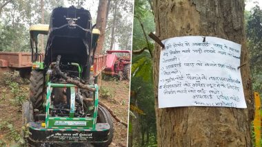 JCB Burnt by Naxals in Chhattisgarh, 4 Tractors Used For Construction of Road Under Pradhan Mantri Gram Sadak Yojana Also Set Ablaze