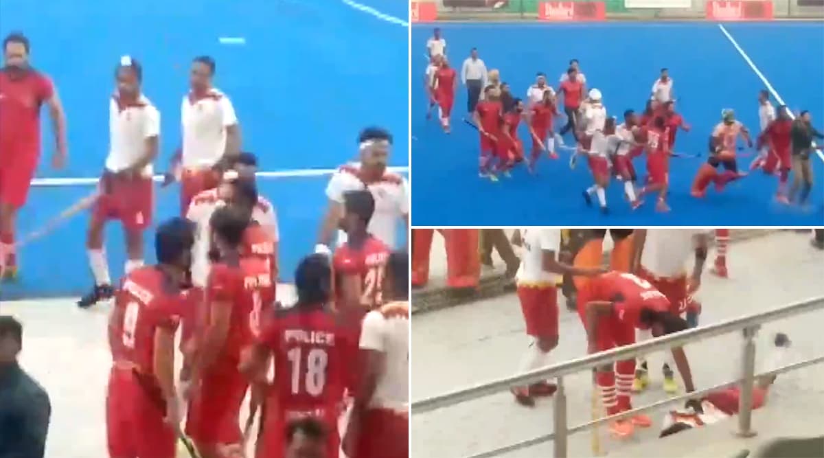 Fight Breaks Out Between Punjab Police and PNB During Nehru Hockey Final (Watch Video) Fight Breaks Out Between Punjab Police and PNB During Nehru Hockey Final (Watch Video)