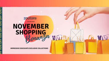 Zoutons Launches November Bonanza: Up to 60% Discount All Major Categories
