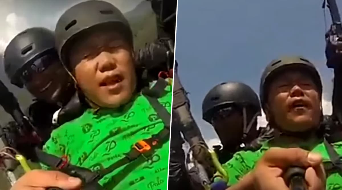 Land Kara De Bhai Part 2? Funny Clip of Man Scared While Paragliding in Himachal Pradesh Goes Viral, Tells Instructor 'Hawa Kam Karo' Land Kara De Bhai Part 2? Funny Clip of Man Scared While Paragliding in Himachal Pradesh Goes Viral, Tells Instructor 'Hawa Kam Karo'