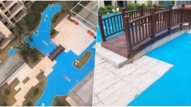 Made in China? Homebuyers in Chinese Complex Fooled by Plastic Lake Instead of Promised 'Park Views' (Watch Video)