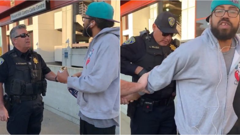 Man Arrested For Eating Sandwich on San Francisco Train Platform by California Police! Netizens Angered After Video of Him Handcuffed Goes Viral