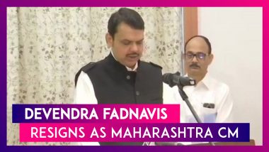 Devendra Fadnavis Resigns As Maharashtra Chief Minister