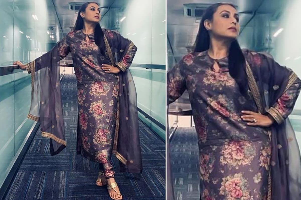 Rani Mukherji in Floral Sabyasachi Ensemble! (2)