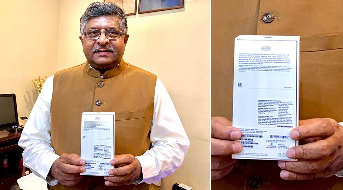 IT and Telecom Minister Ravi Shankar Prasad Displays Locally Assembled Apple iPhone XR on Twitter IT and Telecom Minister Ravi Shankar Prasad Displays Locally Assembled Apple iPhone XR on Twitter