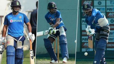 Rishabh Pant, Shikhar Dhawan and Other Indian Players Hitting the Net Session Hard Ahead of IND vs BAN 3rd T20I 2019 (View Pics)