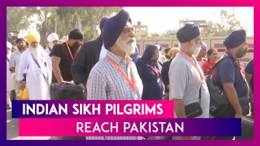 Indian Sikh Pilgrims Reach Pakistan For Guru Nanak's 550th Birth Anniversary At Nankana Sahib