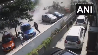 Speeding Volkswagen Polo GTI Skids off Biodiversity Flyover in Hyderabad, 1 Killed; Video Goes Viral