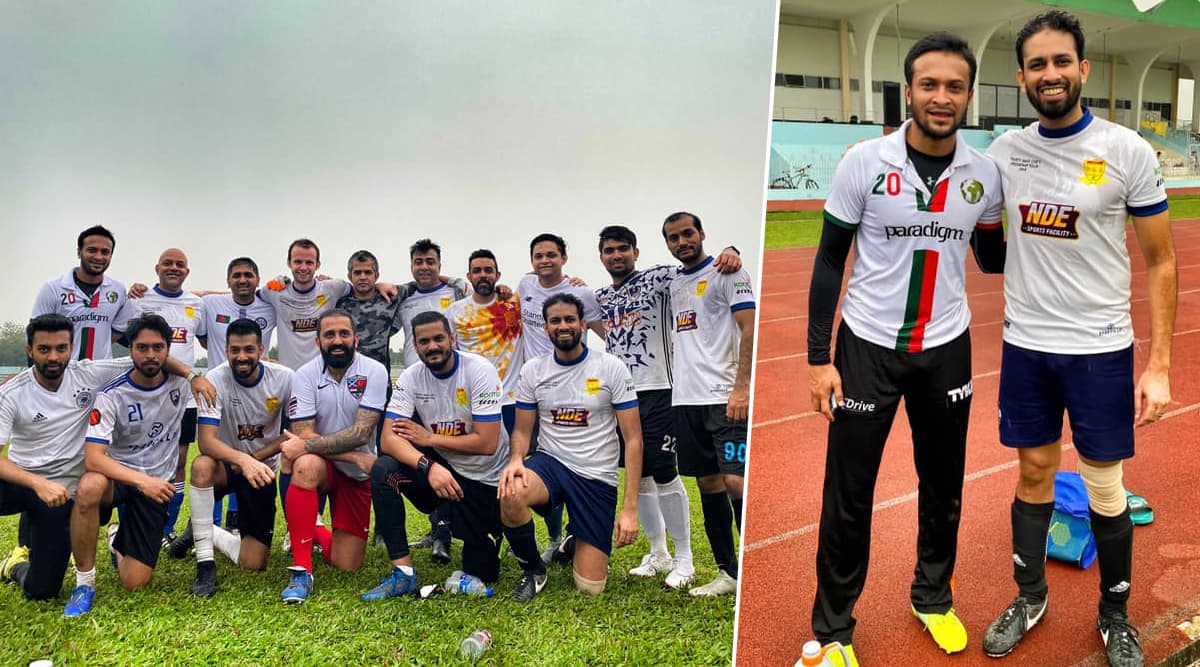 Shakib Al Hasan Turns Footballer After Getting Two Years Ban From ICC; View Pictures of Bangladesh Cricket Team All-Rounder in Football Avatar Shakib Al Hasan Turns Footballer After Getting Two Years Ban From ICC; View Pictures of Bangladesh Cricket Team All-Rounder in Football Avatar