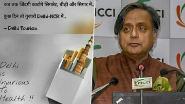 Shashi Tharoor Takes a Dig on Delhi Air Quality, Shares Picture Calling the National Capital 'Injurious to Health'