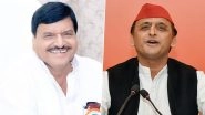 Uttar Pradesh Assembly Elections 2022: Shivpal Yadav Endorses Akhilesh Yadav as CM Candidate, Samajwadi Party Chief Responds With Silence