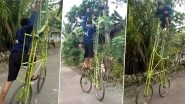 Is This The Tallest Bicycle Ever? Video of Malaysian Boy Riding 3-Metre High Cycle Goes Viral