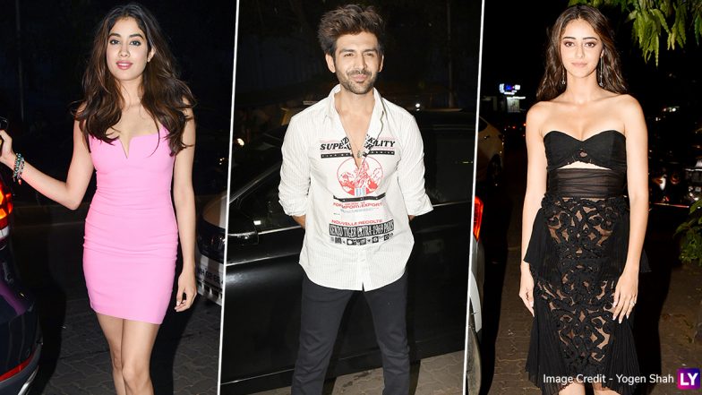 Ananya Panday, Janhvi Kapoor and Others Spotted at Kartik Aaryan’s Birthday Bash (View Pics)
