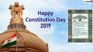 Constitution Day 2019 Wishes And Images: WhatsApp Messages, Quotes, Greetings to Share on National Law Day or Samvidhan Divas