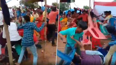 Telangana: Wedding Guests Thrash Each Other With Chairs After Argument Over DJ Turns Serious (Shocking Video Goes Viral)