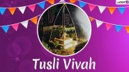 Tulsi Vivah 2020 HD Images, Quotes, Greetings & Dev Uthani Ekadashi Gyaras Wishes: Share GIFs, WhatsApp Stickers, Lord Vishnu & Maa Tulsi Wallpapers & Messages On Prabodhini Ekadashi