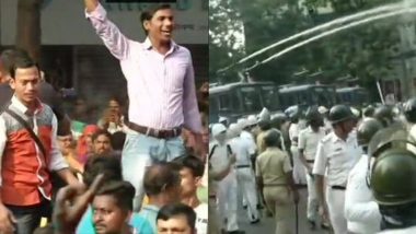 Dengue in Kolkata: BJP Workers Protest Near Kolkata Municipal Corporation, Water Cannons Used to Disperse Crowd