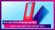 Vivo U20 With 5000mAh Battery Now Available For Online Sale On Amazon India & Official E-Store; Prices, Features, Variants & Specifications