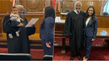 Aww! Mom Takes Oath to Become Lawyer While Judge Holds Her Baby, Video Goes Viral