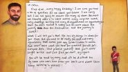 Virat Kohli Writes a Heart-Felt 'Note to Self' on His 31st Birthday, Teaches His Younger Self 'Chiku' About His Journey and Life Lessons