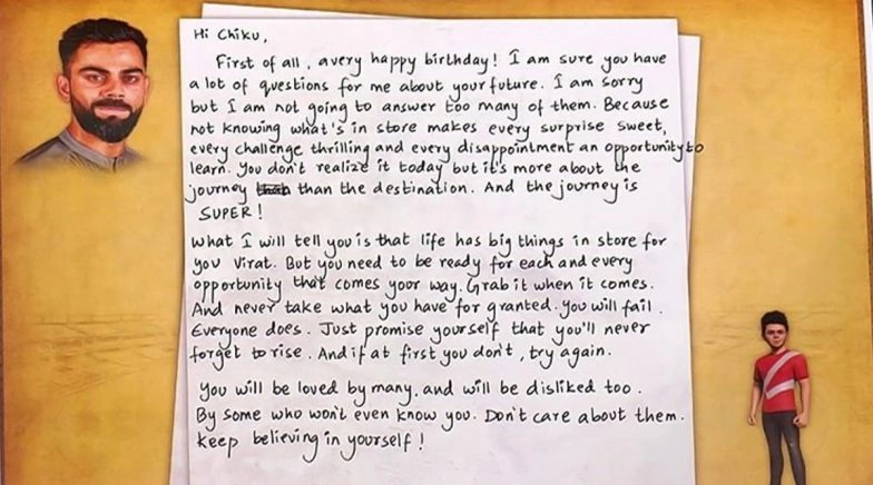 Virat Kohli Writes a Heart-Whelming Letter to 15-Year-Old Self 