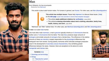 Wikipedia Page of 'Man' Updated With Photo of Malayali Guy, Know Who He Is
