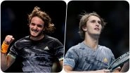 Stefanos Tsitsipas vs Alexander Zverev, ATP Finals 2019 Live Streaming & Match Time in IST: Get Telecast & Free Online Stream Details of Group Stage Match in India