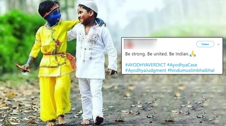 Twitter lauds Supreme Court for its decision on Ayodhya Land. 