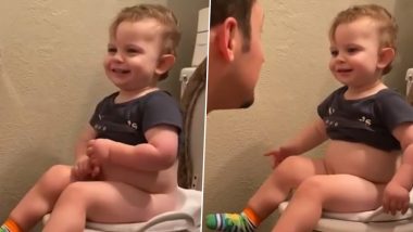 Potty-Training Toddler Defiantly Tells Dad, ‘I Didn’t Poop, I Peed,’ After Having Just Pooped, Hilarious Video Leaves the Internet in Splits
