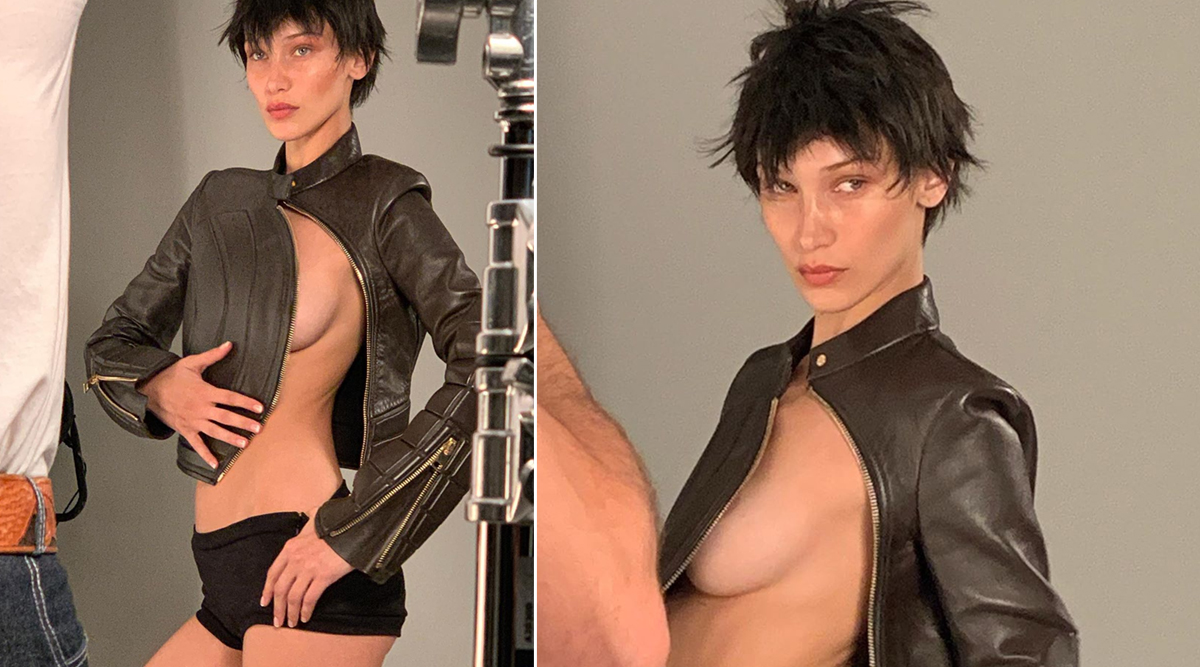 Bella Hadid Leaves Little to the Imagination As She Unzips Her Leather  Jacket for Pop Magazine Issue (View Hot Pics) | 👗 LatestLY