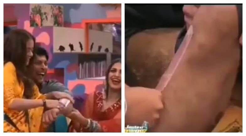 Bigg Boss 13 Preview: Devoleena Bhattacharjee Waxes Off Sidharth Shukla's Hair (Watch Video)