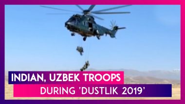 Indian, Uzbekistan Troops Perform Heliborne Training Operation During 'Dustlik 2019'