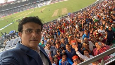 Sourav Ganguly Clicks Selfie With Fans At Eden Gardens During IND vs BAN, Day-Night Test 2019 (See Pic)