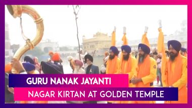 Nagar Kirtan Taken Out On Eve Of 550th 'Prakash Parva' Of Guru Nanak Dev At Golden Temple, Amritsar