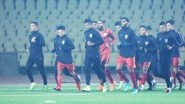 Indian Football Team Sweats it Out in Sub-Zero Temperature Ahead of IND VS AFG, 2022 World Cup Qualifiers (See Pics and Video)